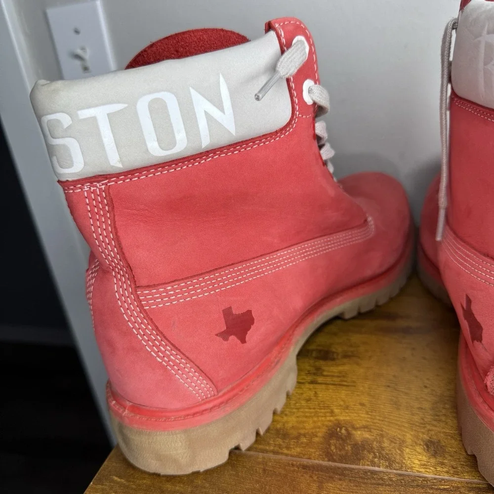 Houston Rockets Timberland Premium Red Boots NBA Men's Size 11.5 M US